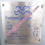ALFA LAVAL AQUA-100-HW FRESHWATER GENERATOR