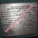 ALFA LAVAL M6-MFG PLATE HEAT EXCHANGER