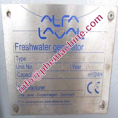 ALFA LAVAL AQUA-100-HW FRESHWATER GENERATOR