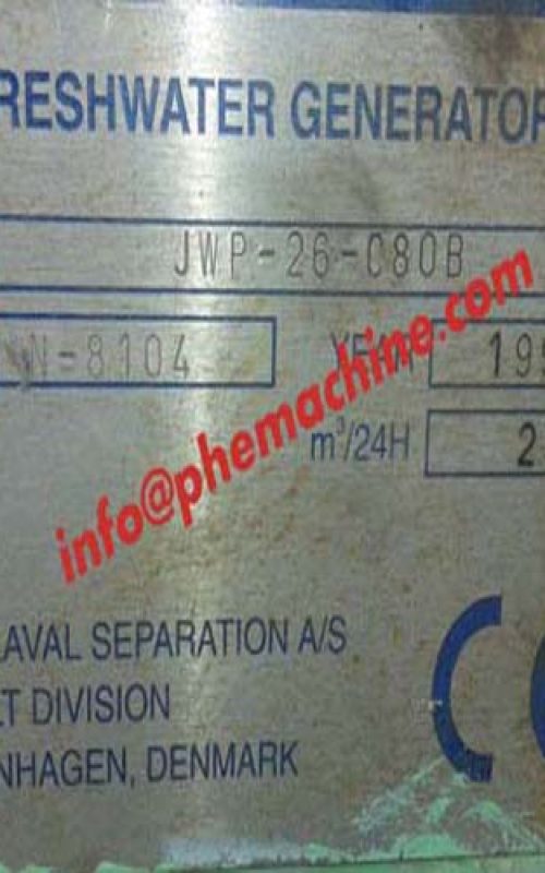 ALFA LAVAL JWP-26-C80 FRESH WATER GENERATOR